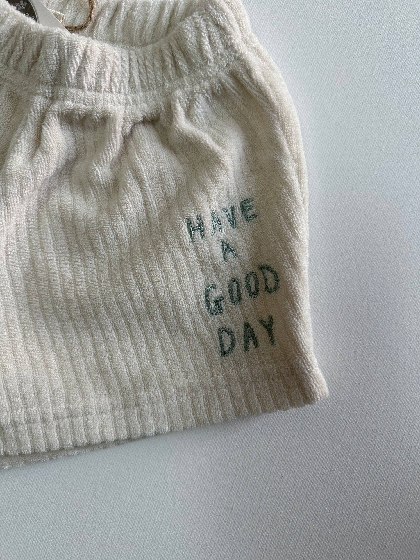 Have a Good Day Terry Shorts (Unisex)