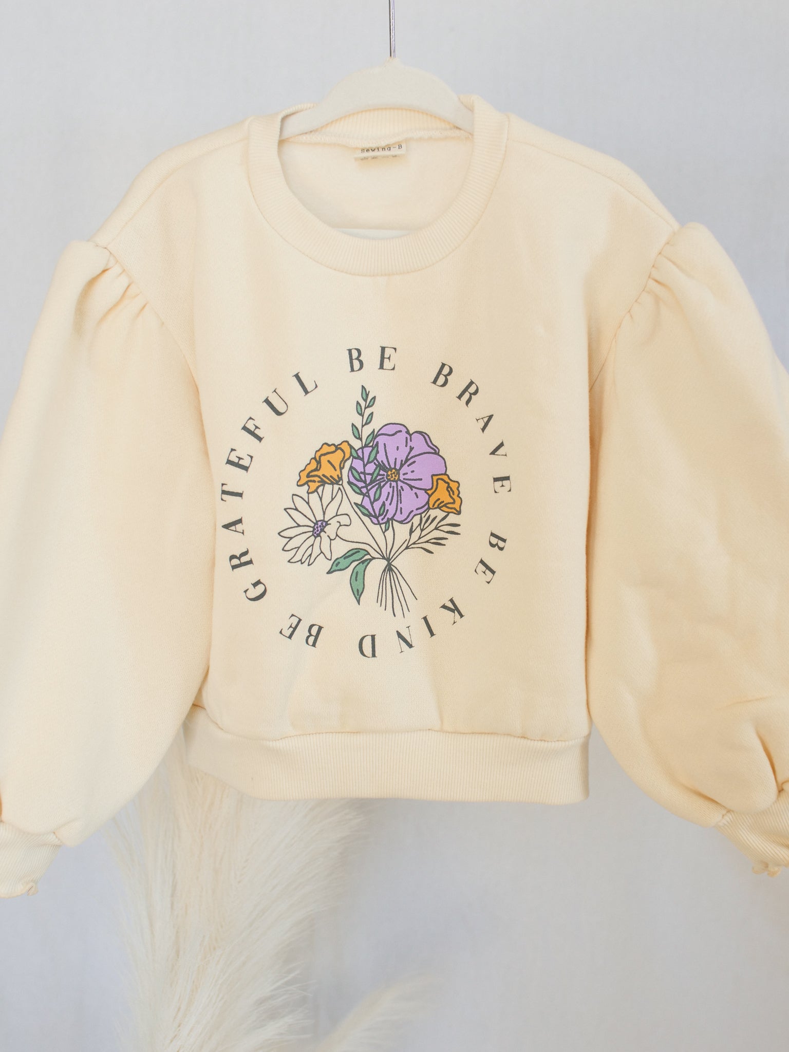 Be Grateful Floral Sweatshirt