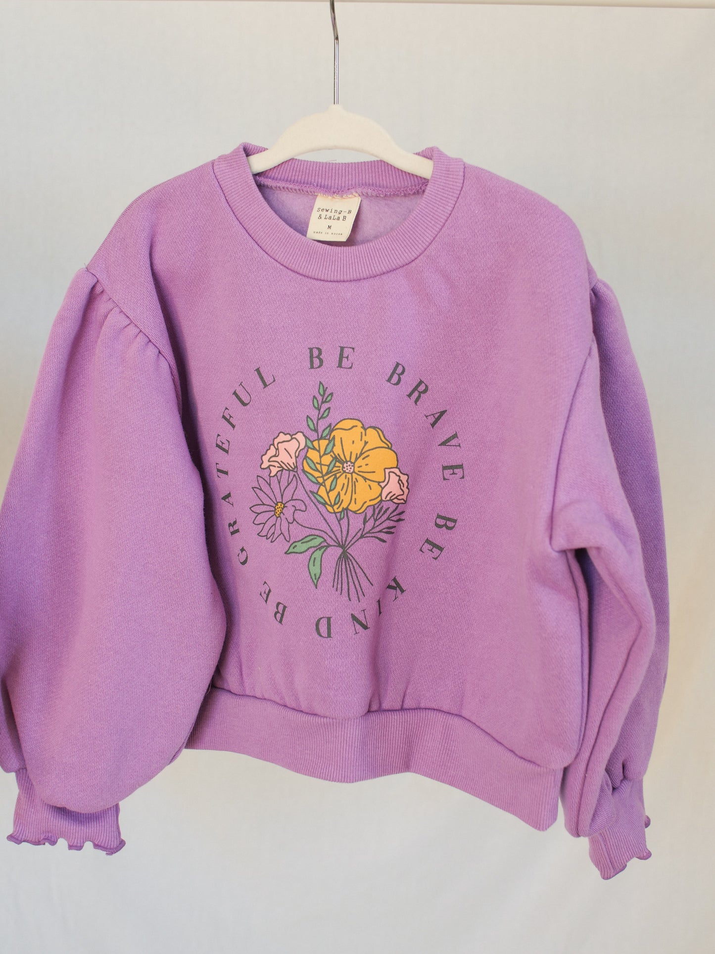 Be Grateful Floral Sweatshirt