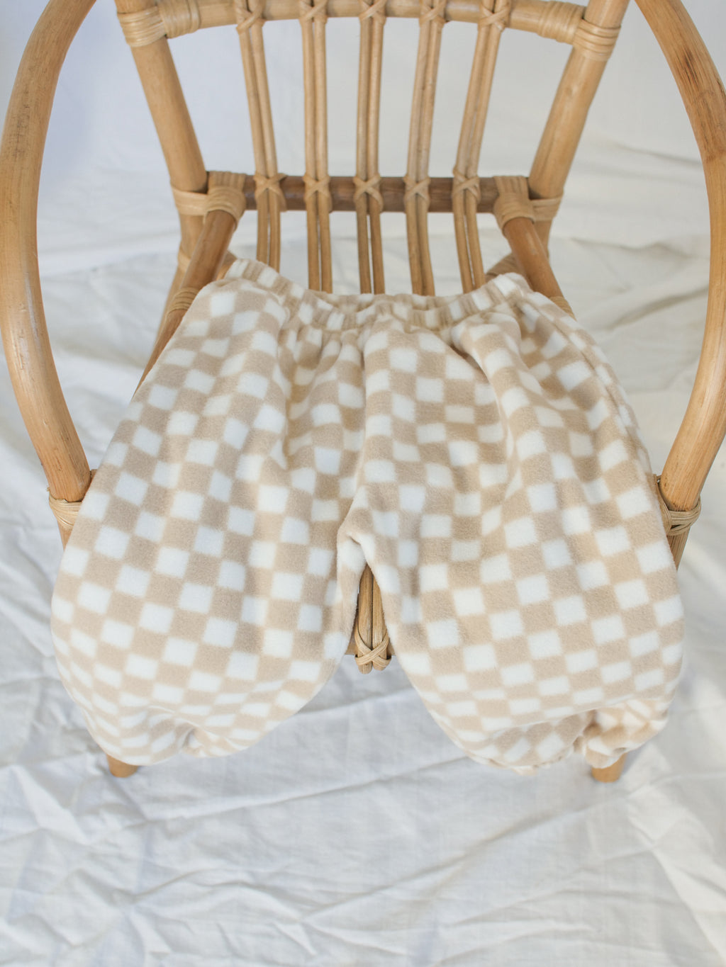 Checkered Fleece Jogger Pants