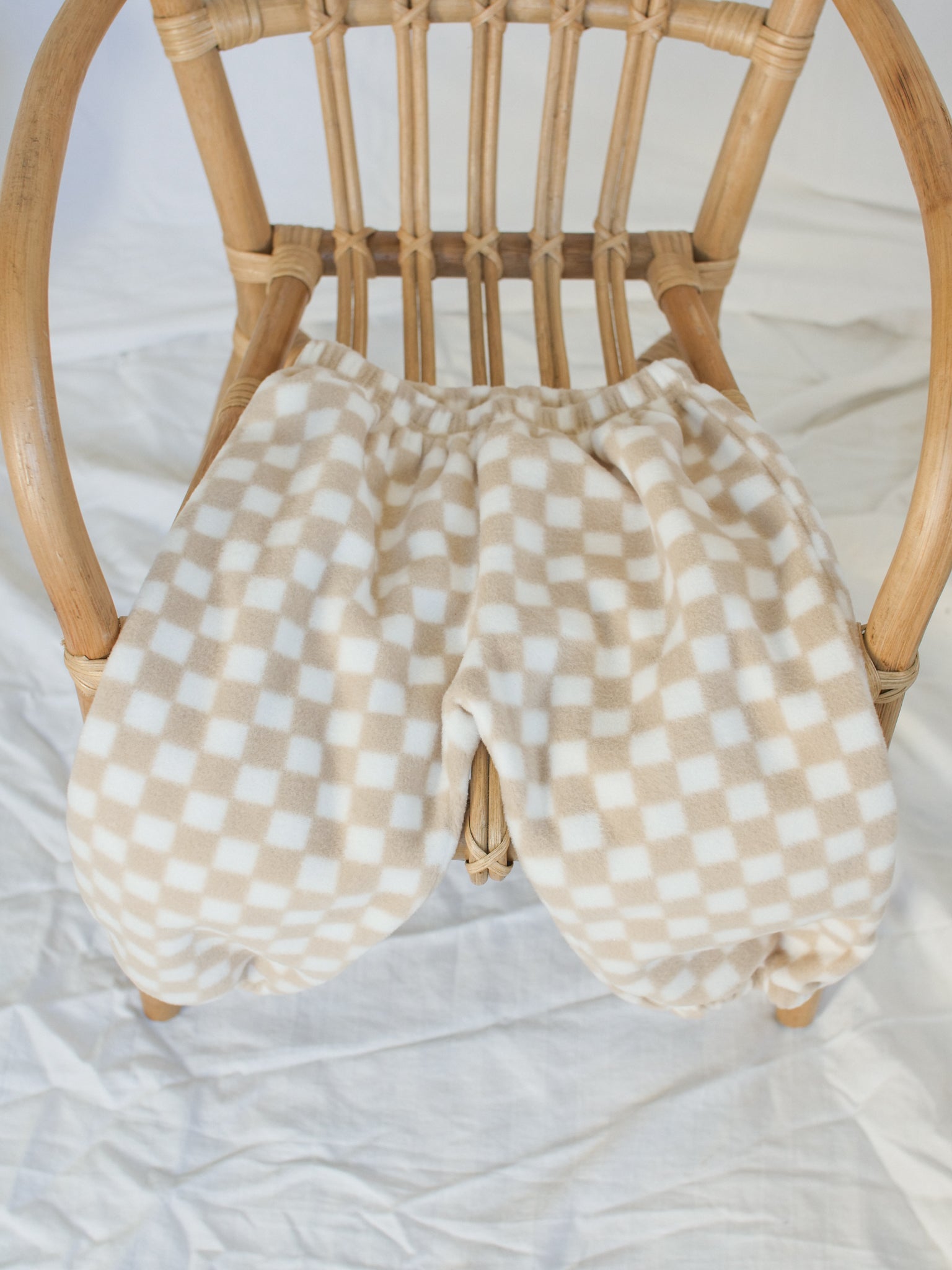Checkered Fleece Jogger Pants