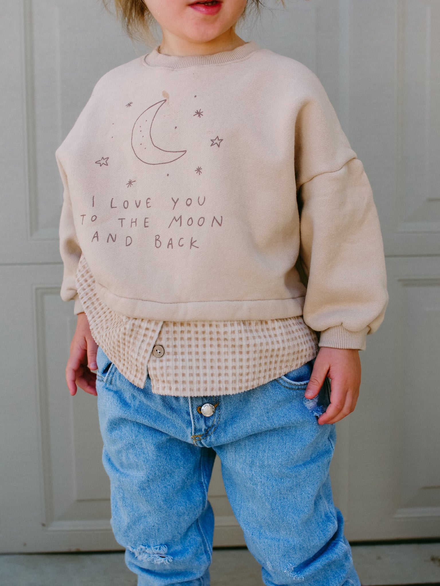 I Love You to The Moon And Back Layered Sweatshirt