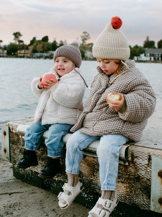 Gingham Zip Up Cozy Jacket