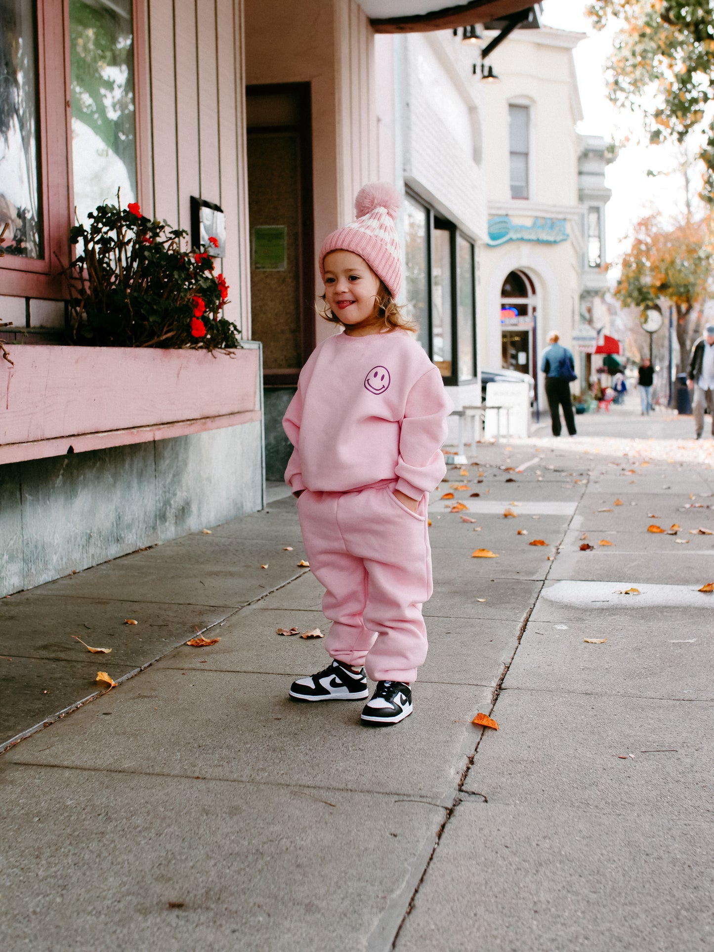 Smiley Fleece Lined Set