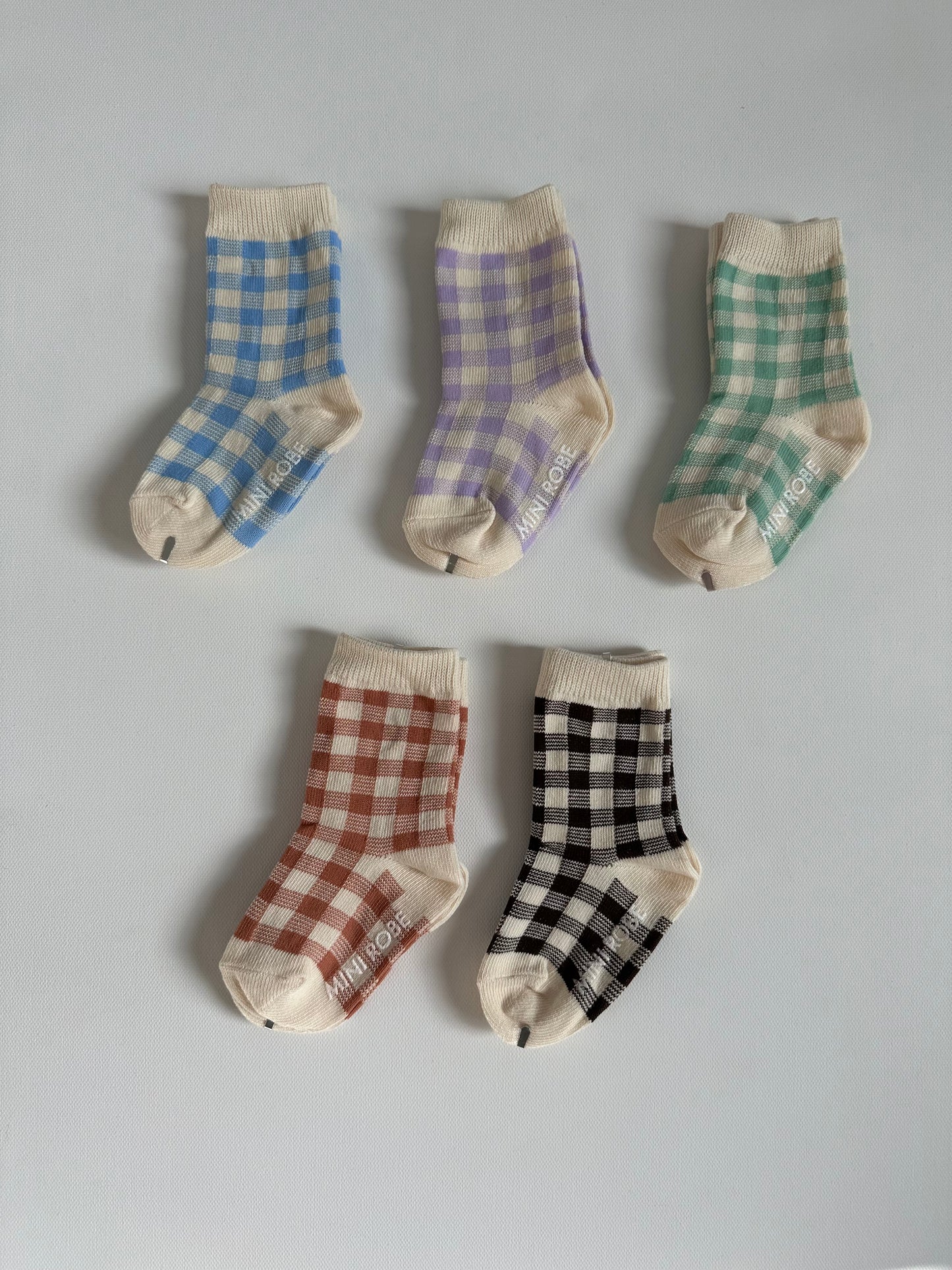 Checker gingham infant/toddler socks