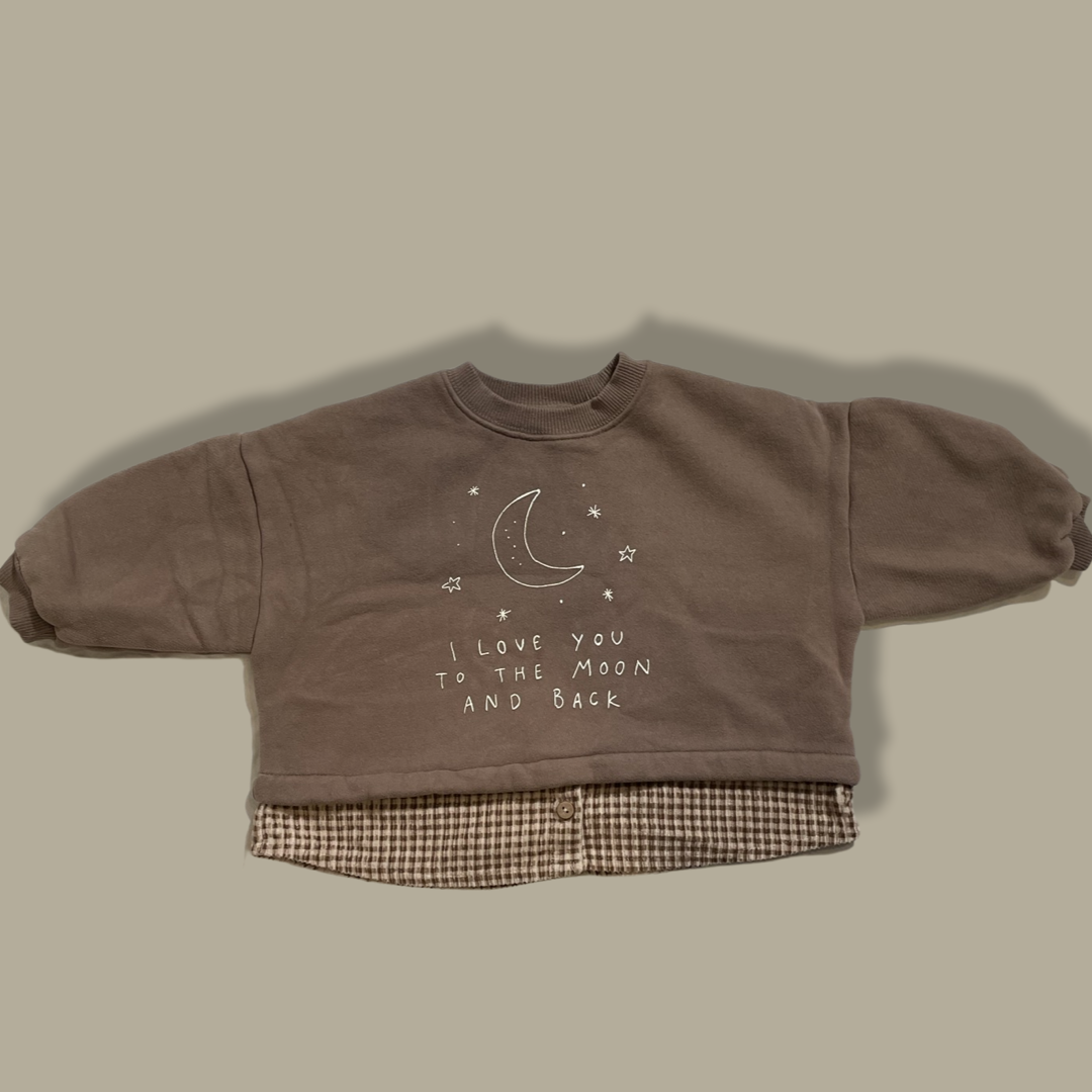 I Love You to The Moon And Back Layered Sweatshirt