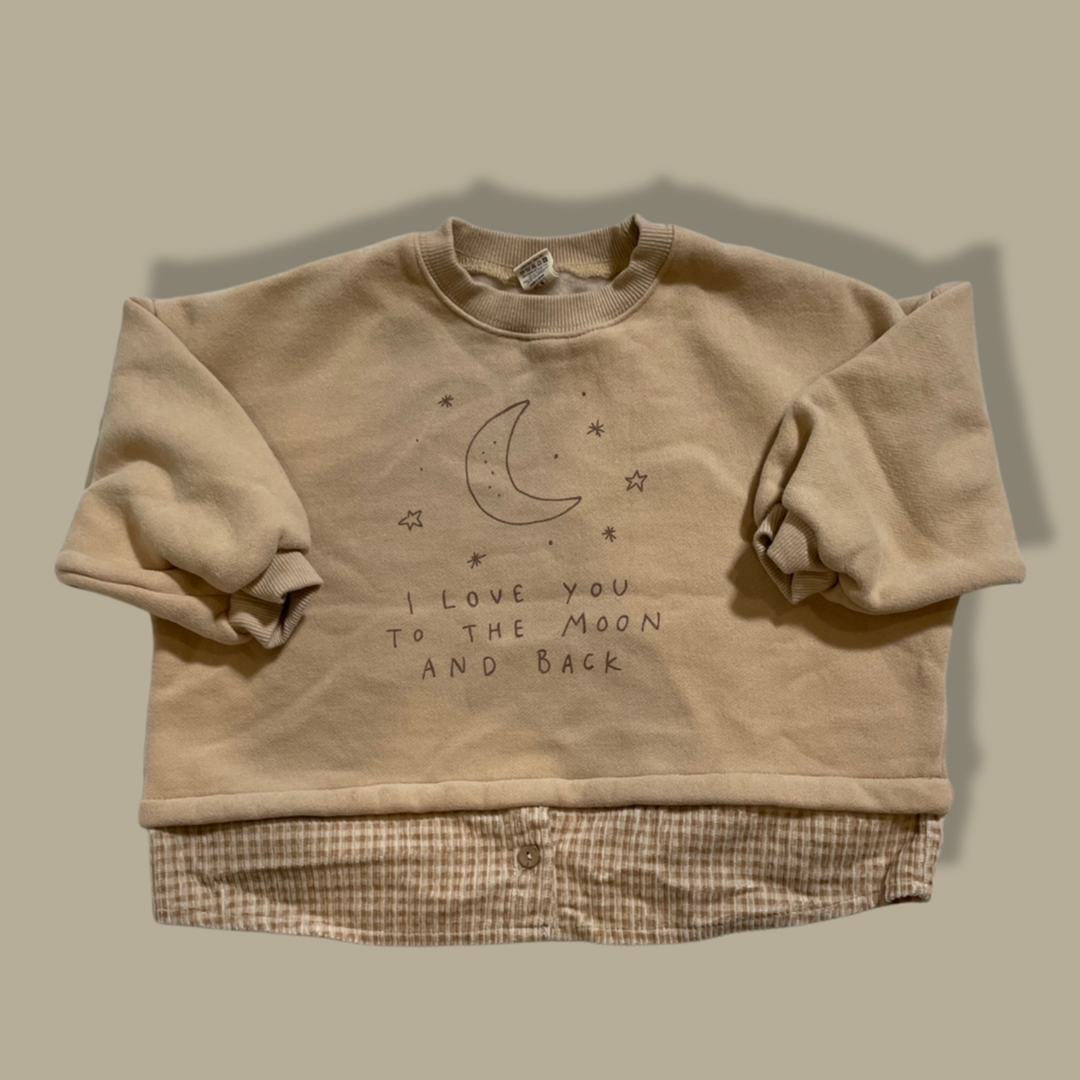 I Love You to The Moon And Back Layered Sweatshirt